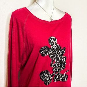 🍋 Disney Parks Mickey Sequin Pullover Sweatshirt - Women’s XL